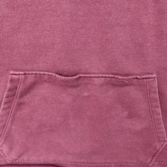 🌺 Johnny Was Floral Embroidery Burgundy Hoodie Heavyweight Sweatshirt Top - Picture 5 of 5